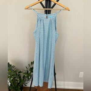 J. McLaughlin Dress Womens Sz Scatalina cloth‎ Built In Bra Halter Nylon Blue